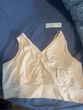 Seamless Beige Racerback Bra